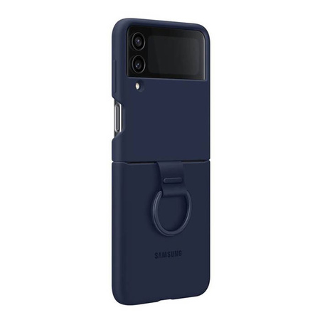 Samsung Galaxy Z Flip4 case Silicone Cover with Ring EF-PF721TNEGWW - navy blue