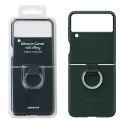 Samsung Silicone Cover with Ring for Galaxy Z Flip3 5G - green