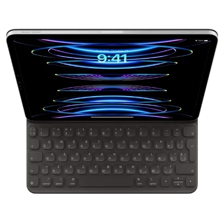 Apple iPad Pro 11" gen keyboard case.1/ 2/ 3/ 4/ Air 4/ 5/ 11" M2 Smart Keyboard Folio (Ukrainian layout) - black