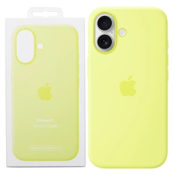 Silikonowe etui Apple iPhone 17 Silicone Case MagSafe Camera Control - żółte (Neon Yellow)