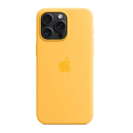 Silikonowe etui Apple iPhone 15 Pro Max Silicone Case MagSafe - promienny żółty (Sunshine)