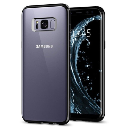 Samsung Galaxy S8 Plus Spigen Ultra Hybrid phone case - transparent with black frame