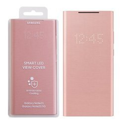 Etui na telefon Samsung Galaxy Note 20 Smart LED View Cover - miedziane