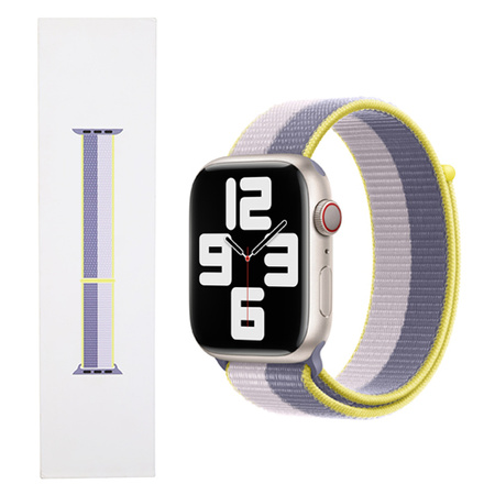 Pasek do Apple Watch  42/ 44/ 45/ 49 Ultra/ Ultra 2 Sport Loop  - lawendowa szarość/ jasnoliliowy (Lavender Gray/ Light Lilac)