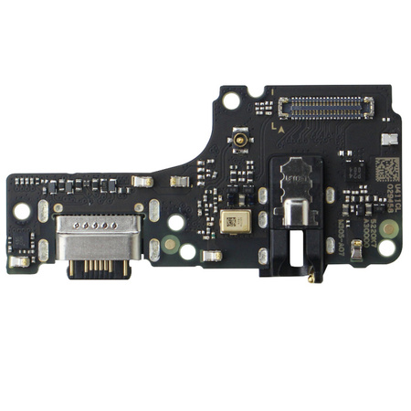 Xiaomi Redmi Note 10 board with USB-C charging connector, headphone connector and microphone