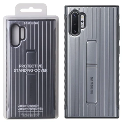 Samsung Galaxy Note 10 Plus Protective Standing Cover phone case - silver