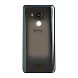 HTC U11+ battery flap with camera glass - transparent gray