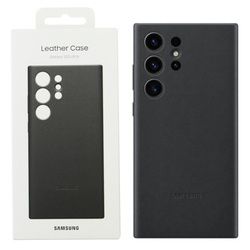 Samsung Galaxy S23 Ultra Leather Phone Case - black