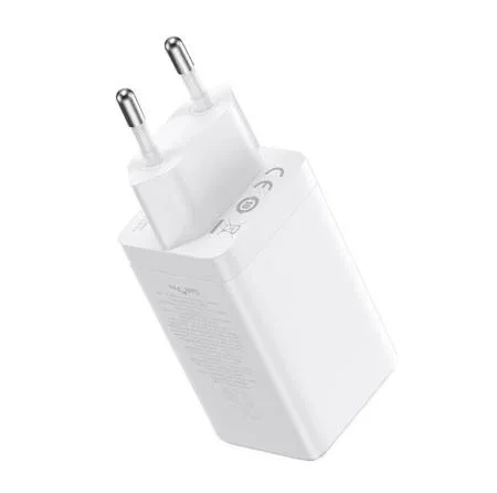 USB-A + 2x USB-C Baseus GaN5 Pro Fast Charger 65W - white