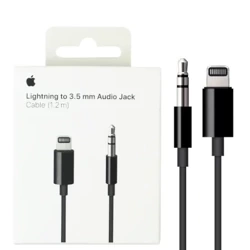 Kabel Apple Lightning na audio Jack 3.5 mm  - 1.2 m czarny