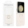 Samsung Galaxy Z Flip5 Silicone Phone Case with Ring - Beige (Beige)