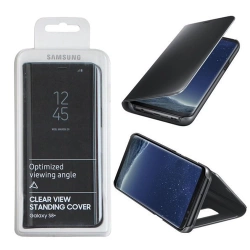 Samsung Galaxy S8 Plus Clear View Standing Cover phone case - black [OUTLET]