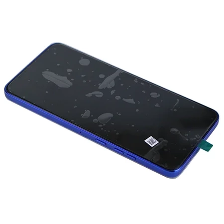 Original LCD display with bezel for Motorola Edge 50 Neo - blue (Nautical Blue)