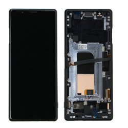 Sony Xperia 5 LCD display with bezel and speaker - black