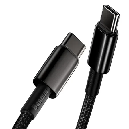 Baseus Tungsten Gold 100W 5A USB-C to USB-C cable - black 1m