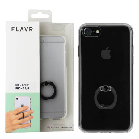 Silicone case with ring for Apple iPhone 7/ 8/ SE 2020/ SE 2022 FLAVR - transparent