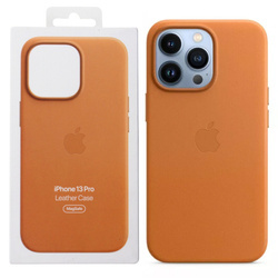 Apple iPhone 13 Pro Leather Case MagSafe - Dark Orange (Golden Brown) [OUTLET]