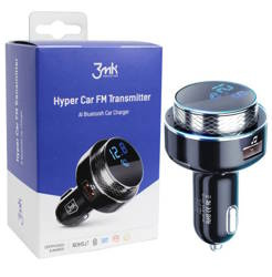 3mk transmitter + USB-A Hyper Car charger - black 30W