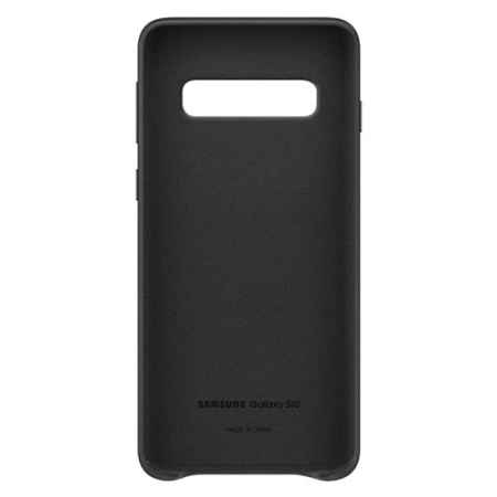 Samsung Galaxy S10 Leather Cover phone case - black [OUTLET]