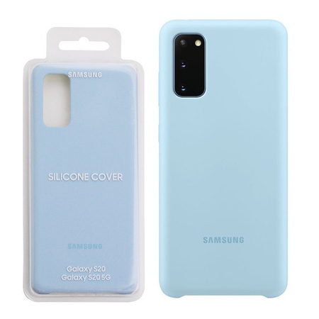 Etui silikonowe na telefon Samsung Galaxy S20 Silicone Cover - niebieskie