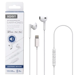 Xqisit wired headphones with remote control - white