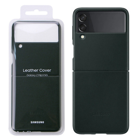 Samsung Galaxy Z Flip3 leather case Leather Cover EF-VF711LGEGWW - green