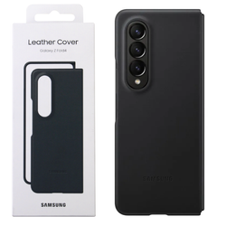 Samsung Galaxy Z Fold4 Leather Cover phone case - black