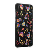 Huawei P30 Lite plastic PC Case 51993073 - black with floral pattern