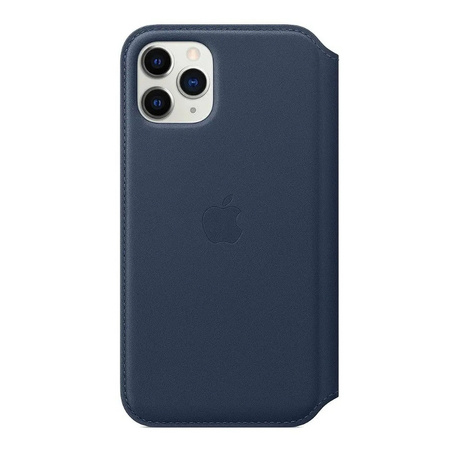 Apple iPhone 11 Pro Leather Folio Case - Navy Blue (Deep Sea Blue)