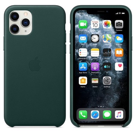 Apple iPhone 11 Pro Leather Case MWYC2ZM/A - Green (Forest Green)