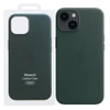 Skórzane etui Apple iPhone 14 Leather Case MagSafe - zielone (Forest Green) 