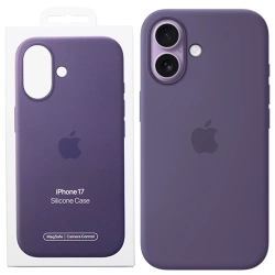 Silikonowe etui Apple iPhone 17 Silicone Case MagSafe Camera Control - fioletowe (Purple Fog)