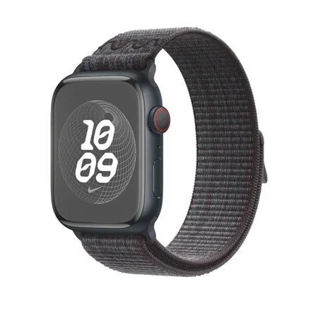 Strap for Apple Watch 42/ 44/ 45/ 49 Ultra/ Ultra 2 Nike Sport Loop - Black/ Blue (Black/ Blue)