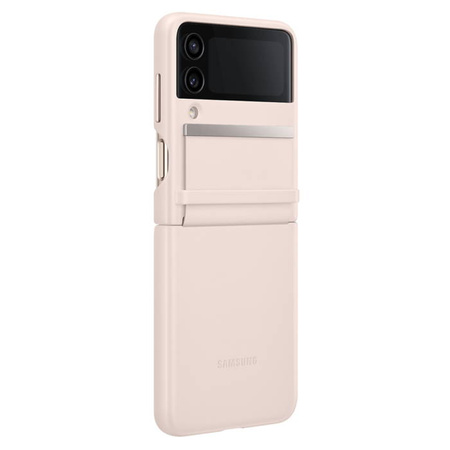 Samsung Galaxy Z Flip4 Flap Leather Cover Phone Case - Peach (Peach)