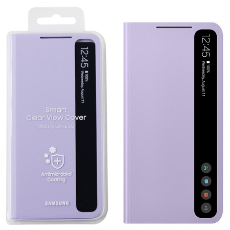 Etui na telefon Samsung Galaxy S21 FE 5G Smart Clear View Cover - lawendowe