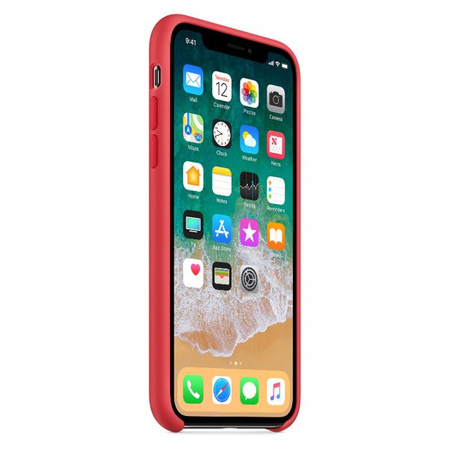 Apple iPhone X silicone case MRG12ZM/A - raspberry pink (Raspberry)