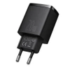 USB-A + USB-C Baseus Compact Quick Charger 20W - black