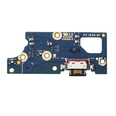 Motorola Moto G22 board with USB-C charging connector and microphone