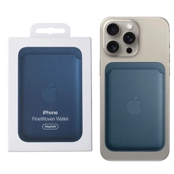 Portfel Apple FineWoven Wallet iPhone MagSafe  - niebieski (Pacific Blue)
