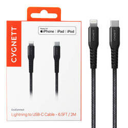 Cygnett Lightning to USB-C cable 2 m - black