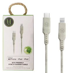 Kabel USB-C na Lightning Uunique Eco Friendly 1m - biały