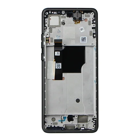 Original LCD display with bezel for Motorola Edge 40 Neo - black