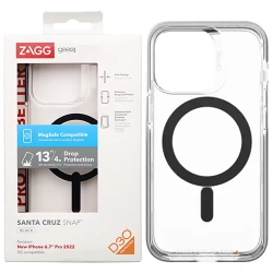 Etui do Apple iPhone 14 Pro Max Gear4 Santa Cruz Snap  MagSafe - przezroczyste z czarną ramką
