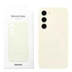 Silikonowe etui Samsung Silicone Case do Galaxy S23 - kremowe