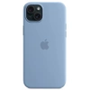 Apple iPhone 15 Silicone Case MagSafe - blue (Winter Blue)