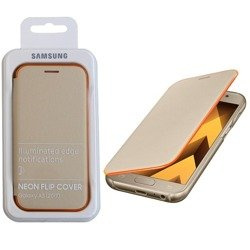 Samsung Galaxy A3 2017 Neon Flip Cover case EF-FA320PFEGWW - gold-orange