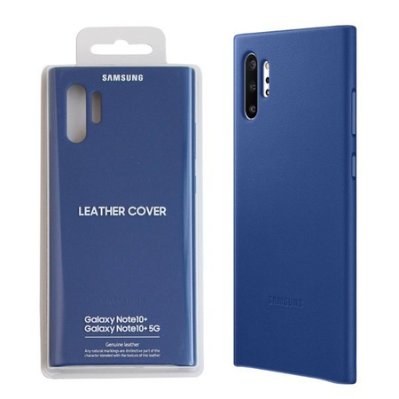 Samsung Galaxy Note 10 Plus Leather Cover phone case - blue