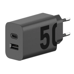 Motorola 50W MC-502 USB-C + USB-A power charger - 3A