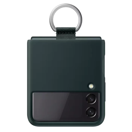 Silikonowe etui Samsung Silicone Cover with Ring do Galaxy Z Flip3 5G - zielone