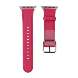 Apple Classic Buckle Leather Strap for Watch 1/ 2/ 3/ 4/ 5/ 6/ 7 Series 42/ 44/ 45mm - Pink (Berry)